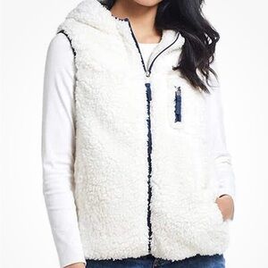 Weatherproof 1948 Vintage SHERLING Women's Comfy Vest Cream SIZE MEDIUM